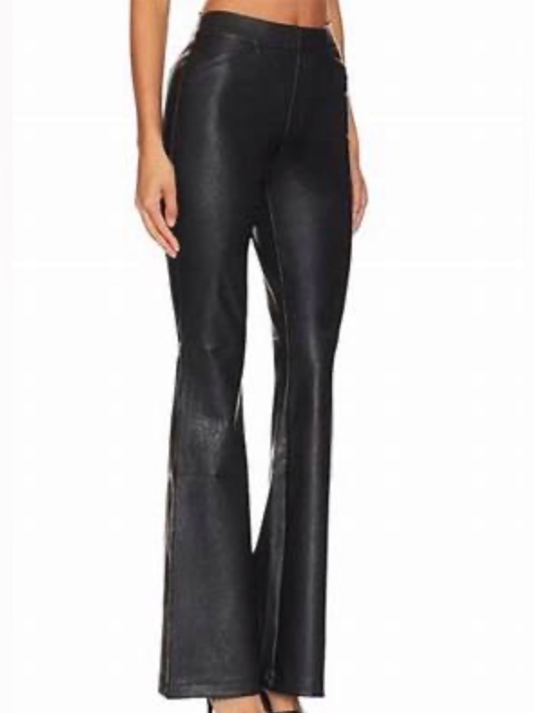 Nwt Spanx Petite Leather Like Flare Pant